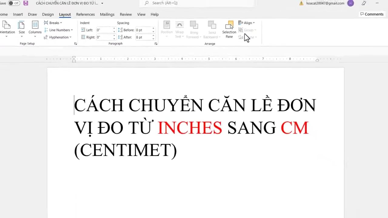Cách cài đặt khổ giấy mặc định là A4 thay vì Letter