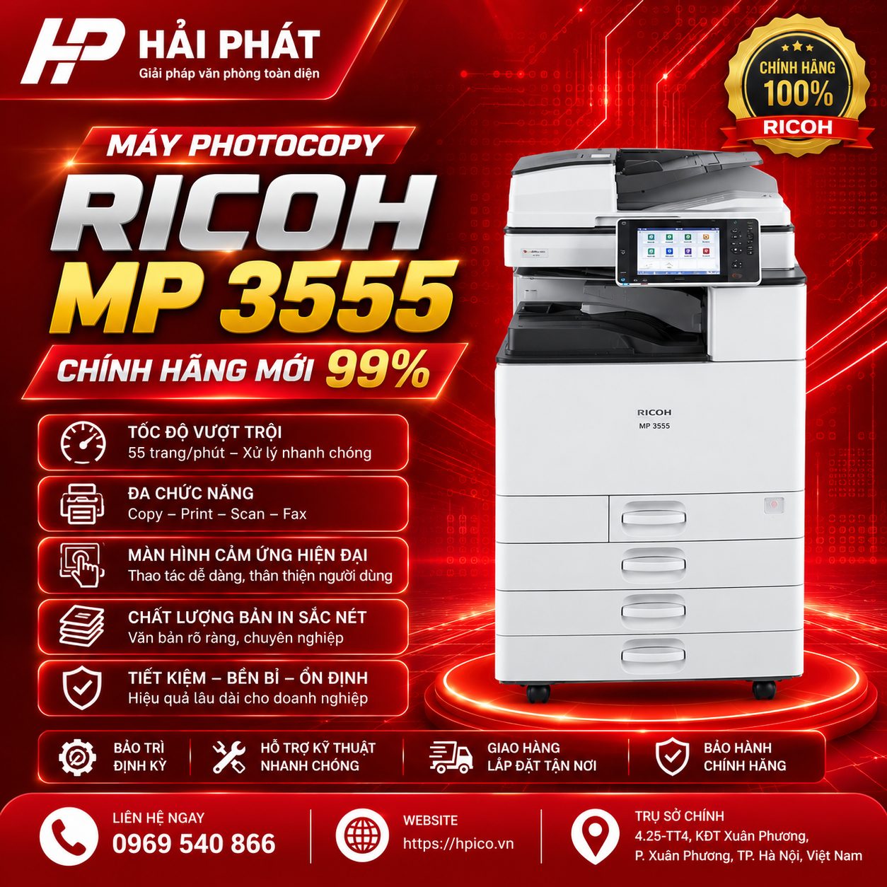 Máy photocopy Ricoh MP 3555