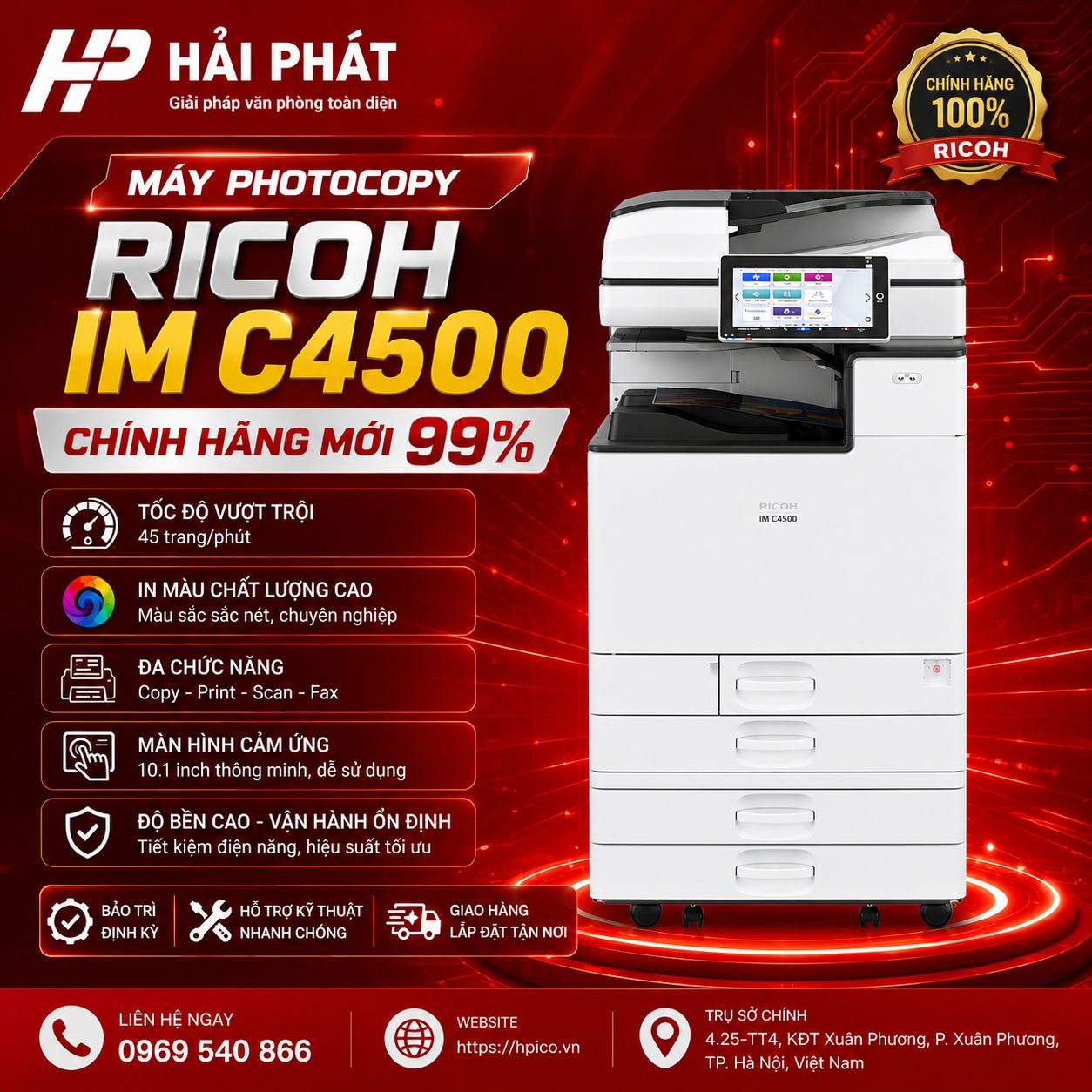 Máy photocopy Ricoh IM C4500
