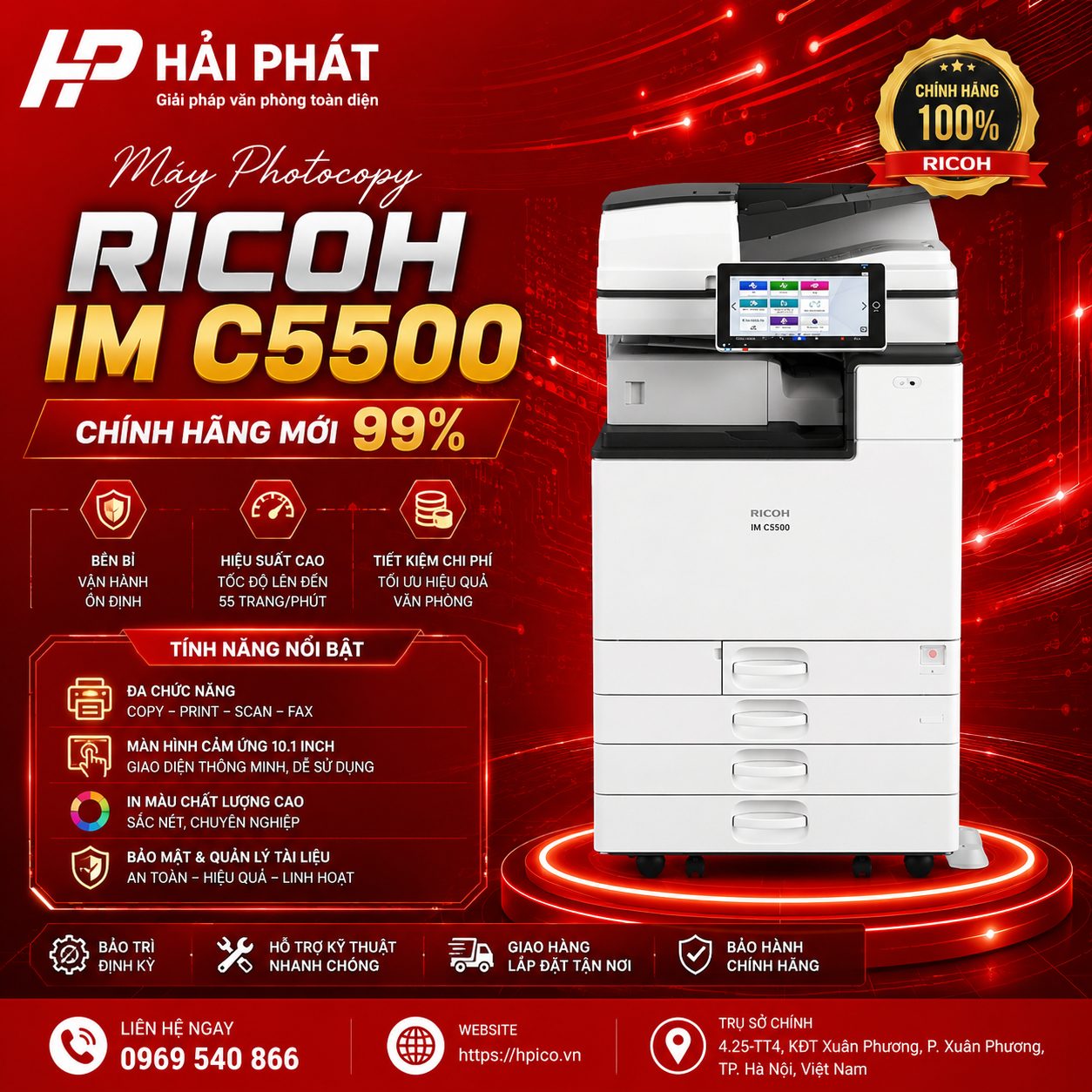 Máy photocopy Ricoh IM C5500