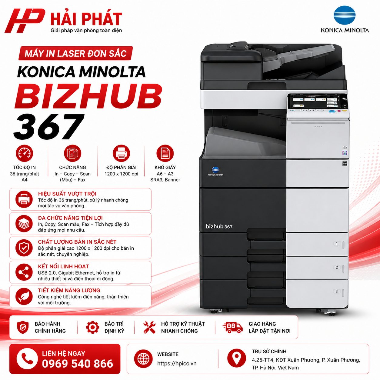 Máy photocopy Konica Minolta bizhub 367