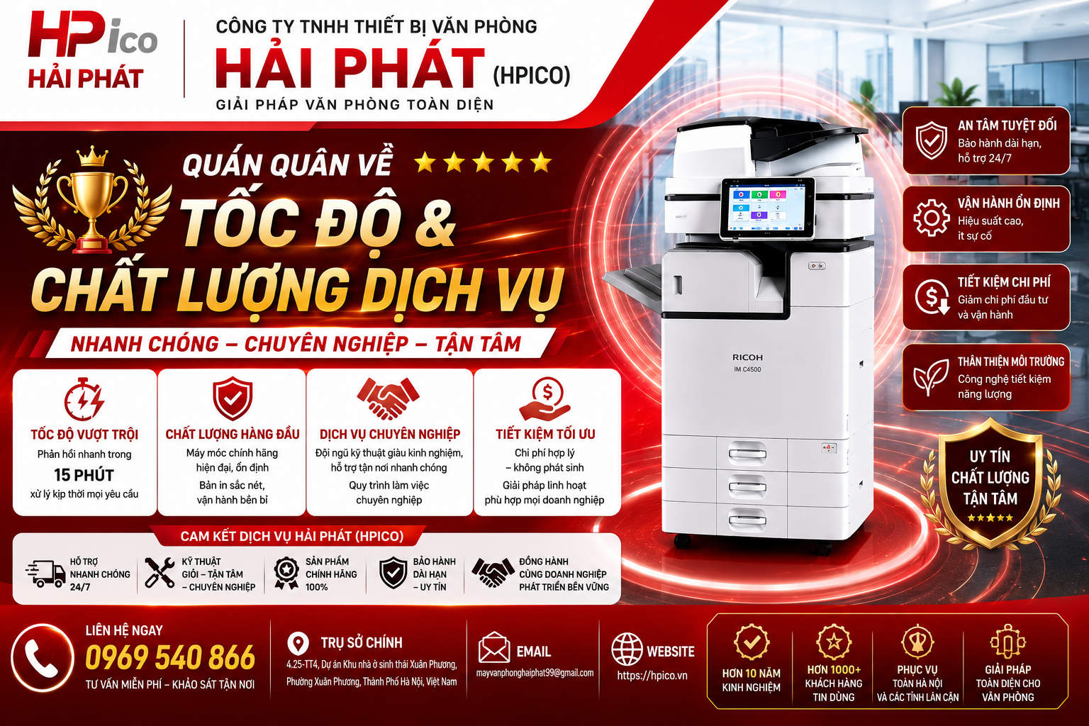 CÔNG TY TNHH THIẾT BỊ VĂN PHÒNG HẢI PHÁT (HPICO) – QUÁN QUÂN VỀ TỐC ĐỘ VÀ CHẤT LƯỢNG DỊCH VỤ CÔNG TY TNHH THIẾT BỊ VĂN PHÒNG HẢI PHÁT (HPICO) – QUÁN QUÂN VỀ TỐC ĐỘ VÀ CHẤT LƯỢNG DỊCH VỤ