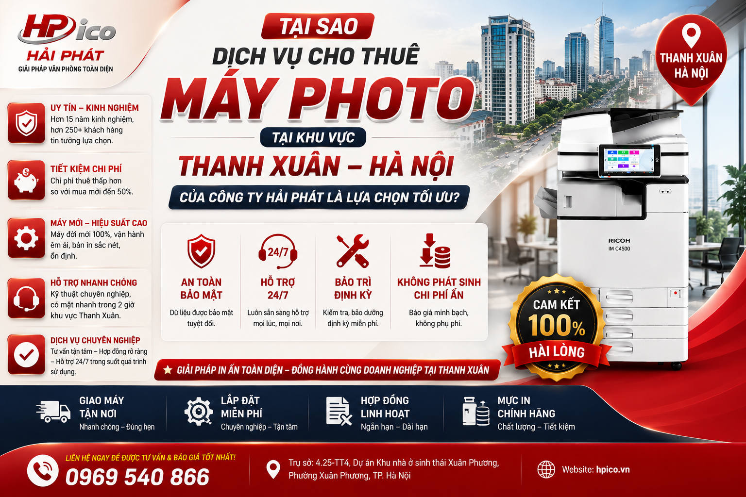 TẠI SAO DỊCH VỤ CHO THUÊ MÁY PHOTO TẠI KHU VỰC THANH XUÂN HÀ NỘI CỦA CÔNG TY HẢI PHÁT LÀ LỰA CHỌN TỐI ƯU?