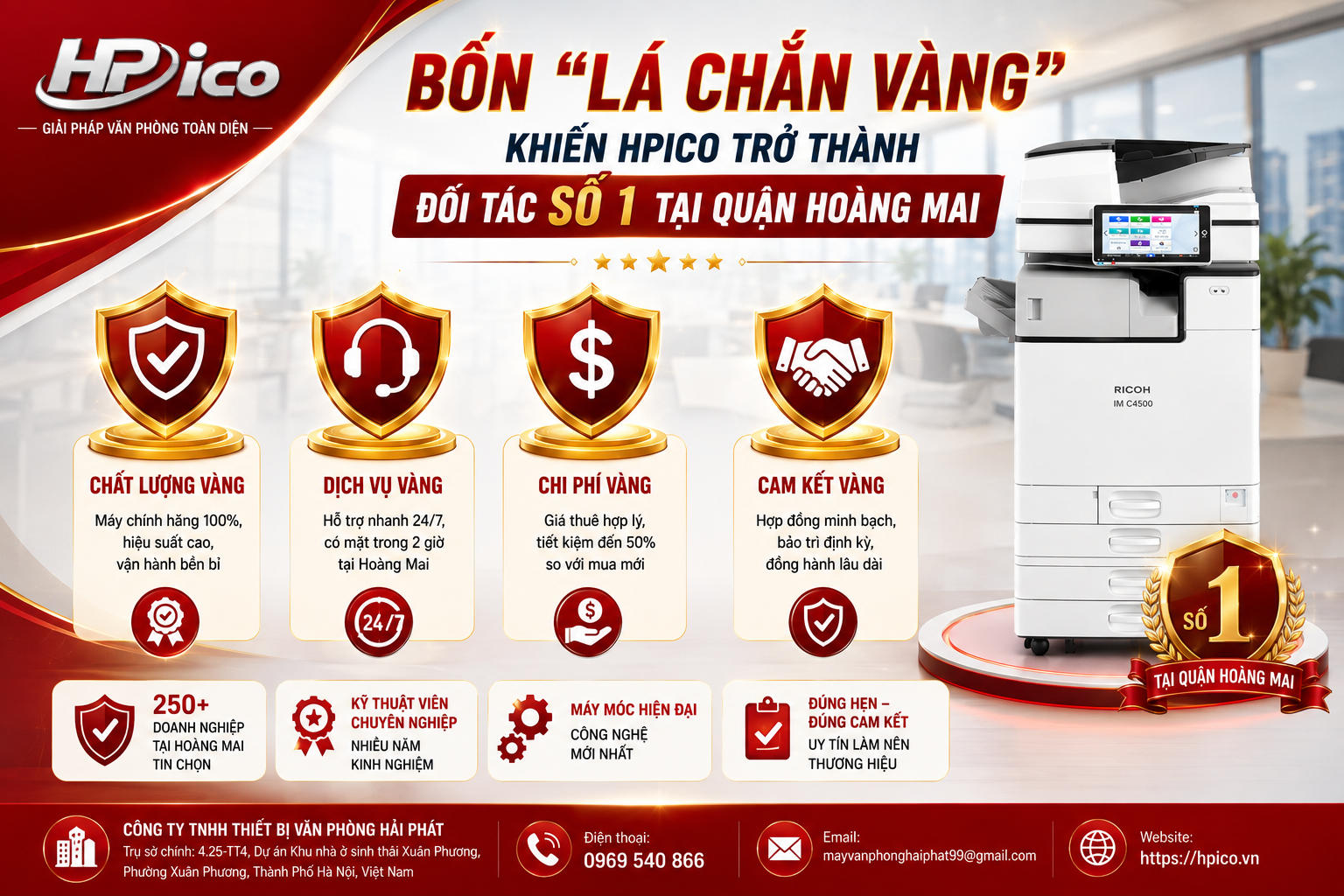 BỐN "LÁ CHẮN VÀNG" KHIẾN HPICO TRỞ THÀNH ĐỐI TÁC SỐ 1 TẠI QUẬN HOÀNG MAI BỐN "LÁ CHẮN VÀNG" KHIẾN HPICO TRỞ THÀNH ĐỐI TÁC SỐ 1 TẠI QUẬN HOÀNG MAI