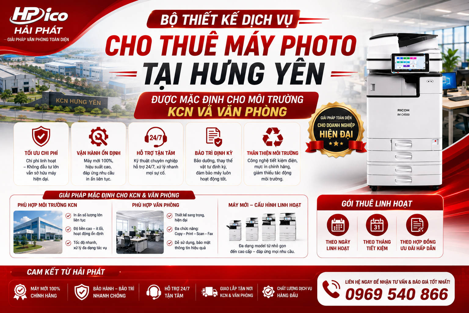 BỘ THIẾT KẾ DỊCH VỤ CHO THUÊ MÁY PHOTO TẠI HƯNG YÊN ĐƯỢC MẶC ĐỊNH CHO MÔI TRƯỜNG KCN VÀ VĂN PHÒNG