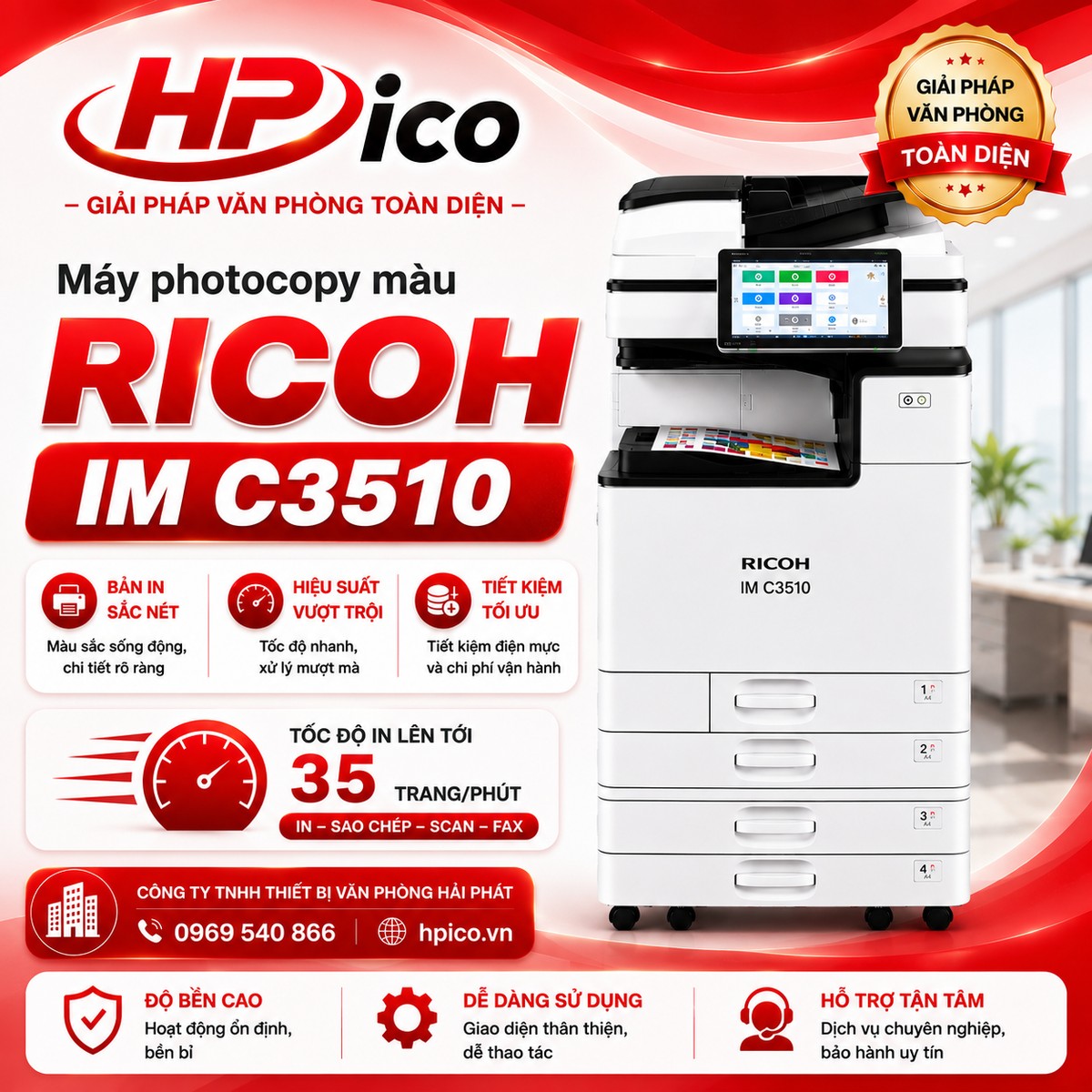 Máy photocopy màu RICOH IM C3510