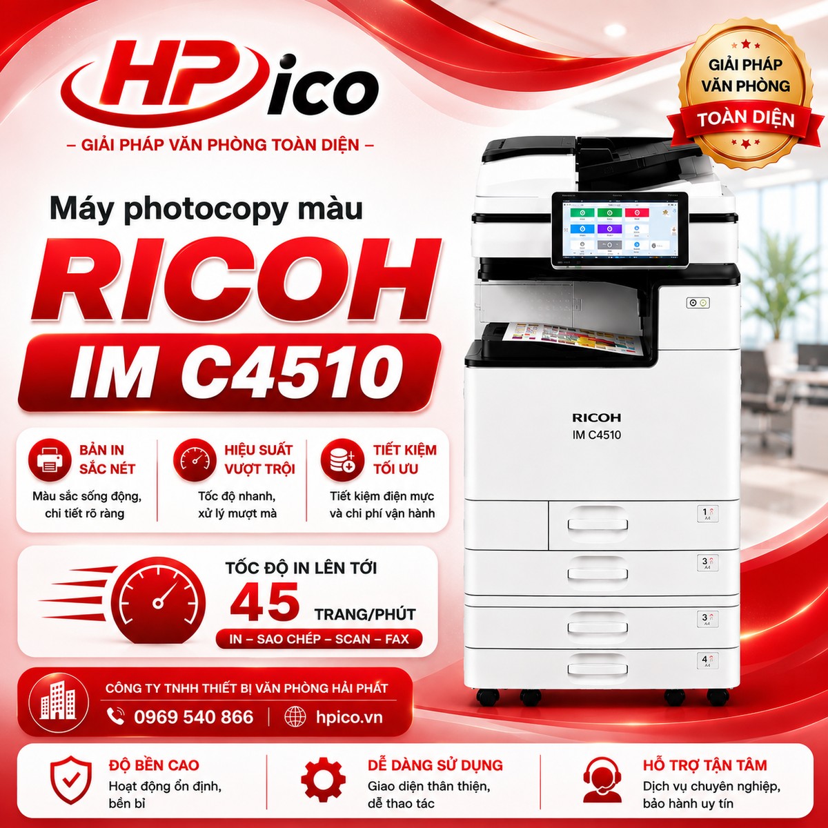 Máy photocopy màu RICOH IM C4510