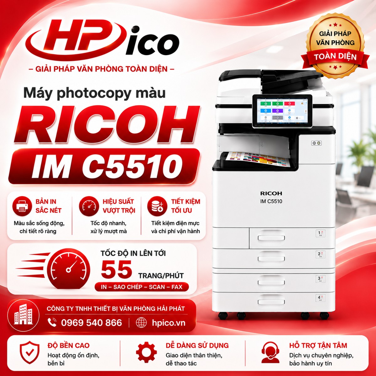 Máy photocopy màu RICOH IM C5510