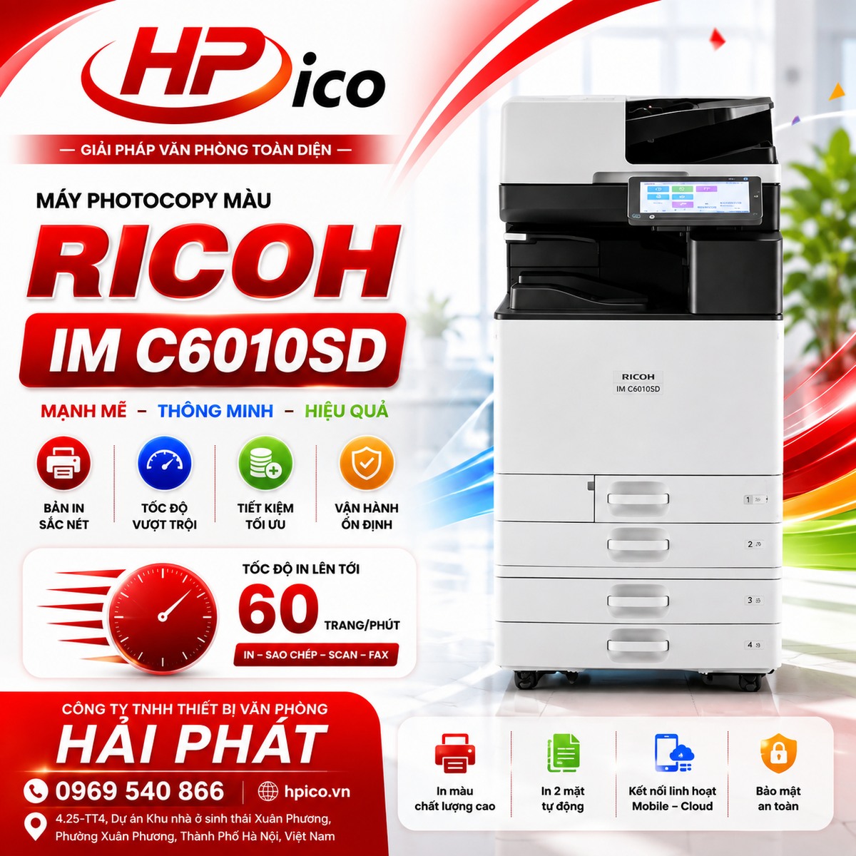 Máy photocopy màu RICOH IM C6010SD