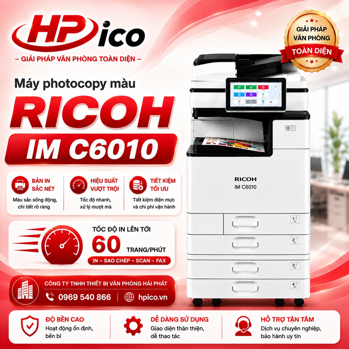 Máy photocopy màu RICOH IM C6010