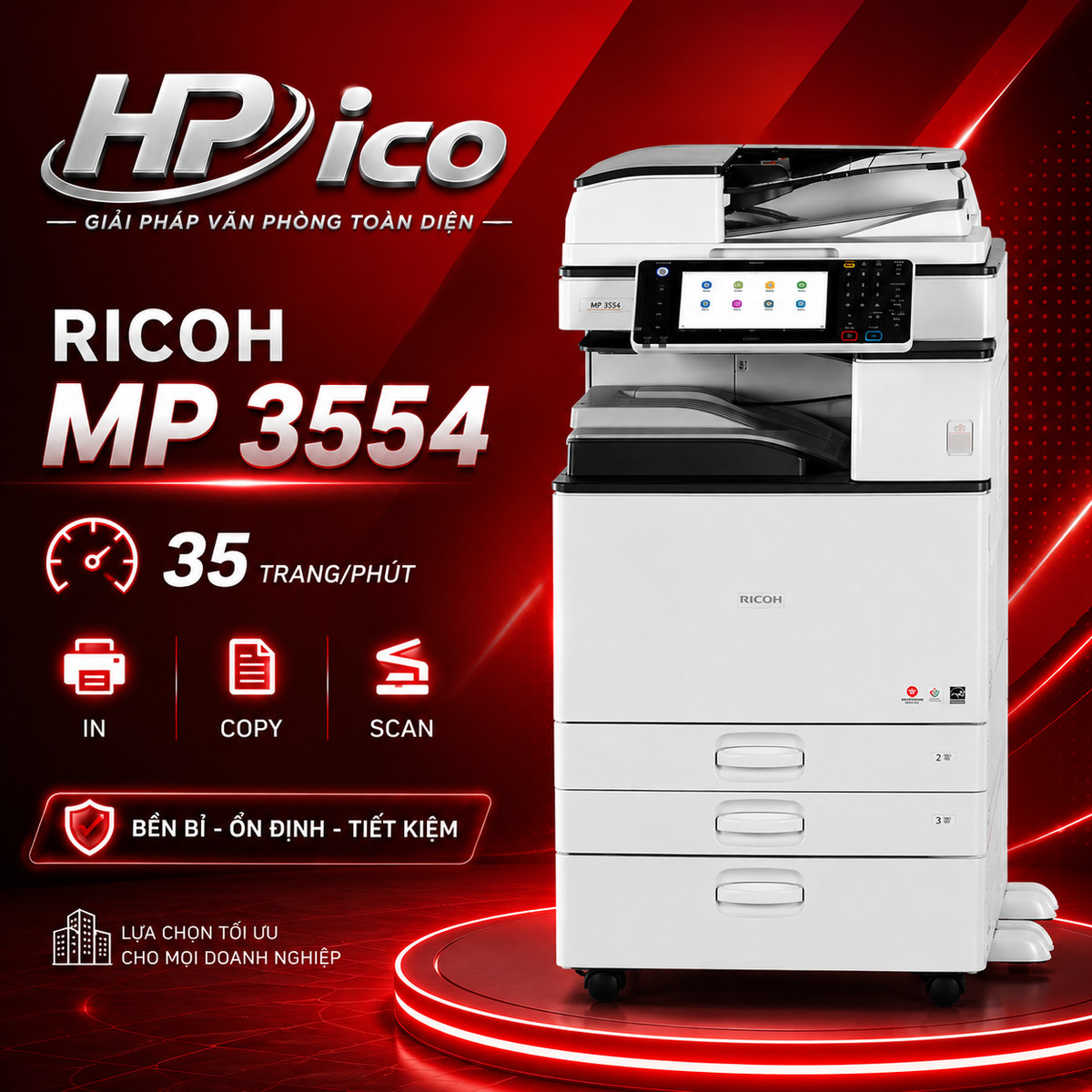 Cho Thuê Máy Photocopy Ricoh MP 3554