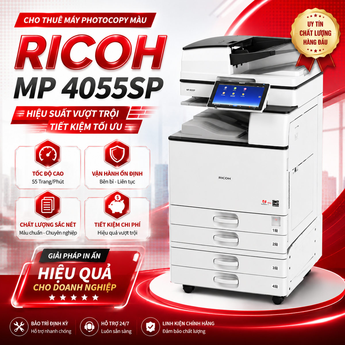 Cho Thuê Máy Photocopy Ricoh MP 4055SP